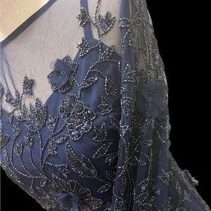 Absolutely stunning party or mother of bride beaded gown - worn once!